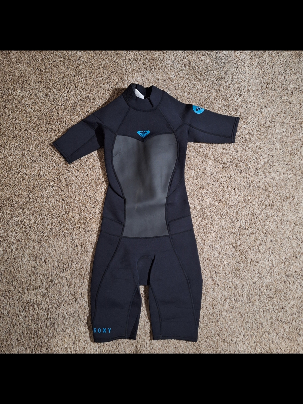 ROXY NWT 2/2mm Syncro Short Sleeve Back Zip Wetsuit Springsuit Size 6